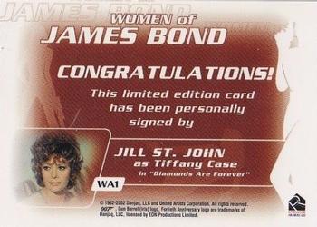 2003 Rittenhouse The Women of James Bond in Motion - Autographs #WA1 Jill St. John Back
