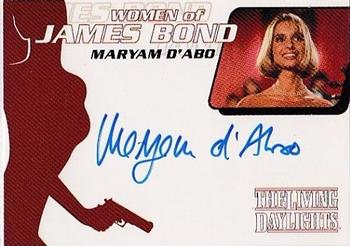 2003 Rittenhouse The Women of James Bond in Motion - Autographs #WA2 Maryam d'Abo Front