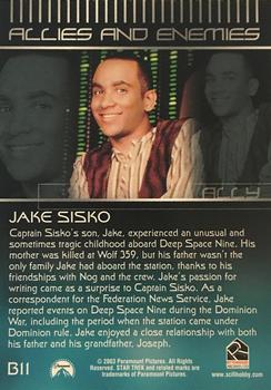 2003 Rittenhouse The Complete Star Trek Deep Space Nine - Allies & Enemies #B11 Jake Sisko Back