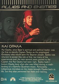 2003 Rittenhouse The Complete Star Trek Deep Space Nine - Allies & Enemies #B14 Kai Opaka Back