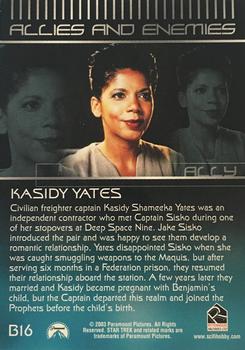 2003 Rittenhouse The Complete Star Trek Deep Space Nine - Allies & Enemies #B16 Kasidy Yates Back