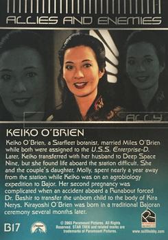 2003 Rittenhouse The Complete Star Trek Deep Space Nine - Allies & Enemies #B17 Keiko O'Brien Back