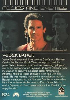 2003 Rittenhouse The Complete Star Trek Deep Space Nine - Allies & Enemies #B24 Vedek Bareil Back