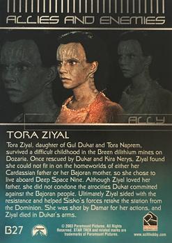 2003 Rittenhouse The Complete Star Trek Deep Space Nine - Allies & Enemies #B27 Tora Ziyal Back