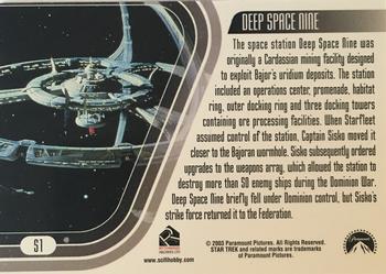 2003 Rittenhouse The Complete Star Trek Deep Space Nine - Ships of the Dominion War #S1 Deep Space Nine Back