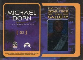 2003 Rittenhouse The Complete Star Trek Deep Space Nine - Deep Space Nine Gallery #G3 Lt. Commander Worf Back