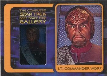 2003 Rittenhouse The Complete Star Trek Deep Space Nine - Deep Space Nine Gallery #G3 Lt. Commander Worf Front
