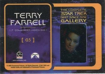 2003 Rittenhouse The Complete Star Trek Deep Space Nine - Deep Space Nine Gallery #G5 Lt. Commander Jadzia Dax Back