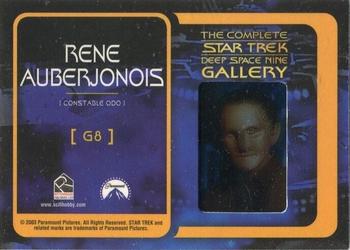 2003 Rittenhouse The Complete Star Trek Deep Space Nine - Deep Space Nine Gallery #G8 Constable Odo Back