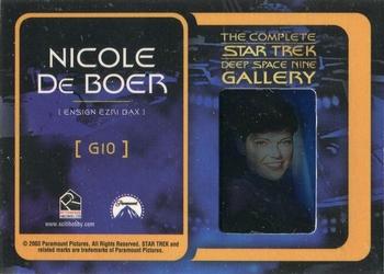 2003 Rittenhouse The Complete Star Trek Deep Space Nine - Deep Space Nine Gallery #G10 Ensign Ezri Dax Back