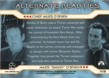 2003 Rittenhouse The Complete Star Trek Deep Space Nine - Alternate Realities #AR3 Chief Miles O'Brien / Miles 