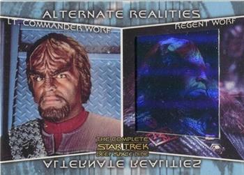 2003 Rittenhouse The Complete Star Trek Deep Space Nine - Alternate Realities #AR6 Lt. Commander Worf / Regent Worf Front