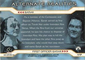 2003 Rittenhouse The Complete Star Trek Deep Space Nine - Alternate Realities #AR7 Garak / First Officer Garak Back