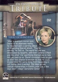 2003 Rittenhouse Stargate SG-1 Season 5 - Dr. Daniel Jackson Tribute #D2 There But for the Grace of God Back