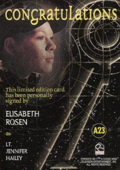 2003 Rittenhouse Stargate SG-1 Season 5 - Autographs #A23 Elisabeth Rosen Back