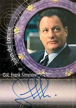 2003 Rittenhouse Stargate SG-1 Season 5 - Autographs #A25 John de Lancie Front