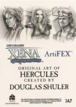 2004 Rittenhouse Xena Art & Images - ArtiFEX: Art by Douglas Shuler #IA7 Hercules Back