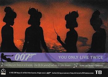 2004 Rittenhouse The Quotable James Bond - The Quotable Theme Songs #T8 Licence To Kill / You Only Live Twice Back