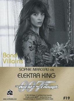 2004 Rittenhouse The Quotable James Bond - Bond Villains #F19 Sophie Marceau as Elektra King Back