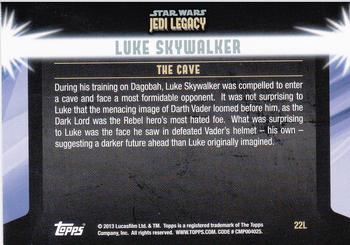 2013 Topps Star Wars: Jedi Legacy #22L A dark premonition / The Cave Back