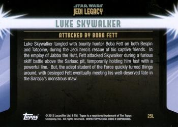 2013 Topps Star Wars: Jedi Legacy #25L Trial by Fett / Attacked by Boba Fett Back