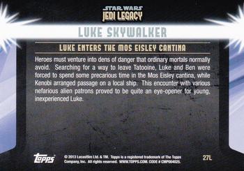 2013 Topps Star Wars: Jedi Legacy #27L In the lair of scum and villainy / Luke enters the Mos Eisley Cantina Back