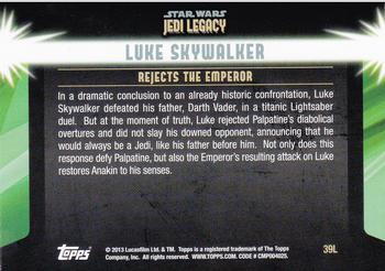 2013 Topps Star Wars: Jedi Legacy #39L The Moment of Truth / Rejects the Emperor Back