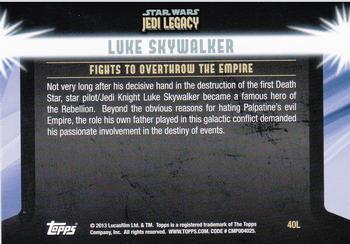 2013 Topps Star Wars: Jedi Legacy #40L A Galaxy at war / Fights to overthrow the Empire Back