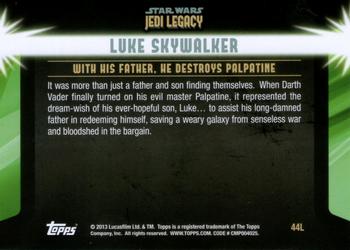 2013 Topps Star Wars: Jedi Legacy #44L Together we conquer / With his Father, He destroys Palpatine Back