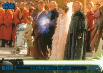 2013 Topps Star Wars: Jedi Legacy - Blue Foil #15A Celebration of Heroism / Naboo ceremony Front