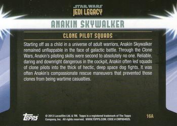 2013 Topps Star Wars: Jedi Legacy - Blue Foil #16A Pilot Squad Leader / Clone Pilot Squads Back