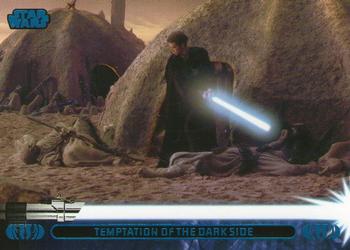 2013 Topps Star Wars: Jedi Legacy - Blue Foil #21A Temptation of the Dark Side / Attacks Tusken Raider camp Front
