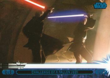 2013 Topps Star Wars: Jedi Legacy - Blue Foil #28A Challenge of a fallen Jedi / Duels Count Dooku Front