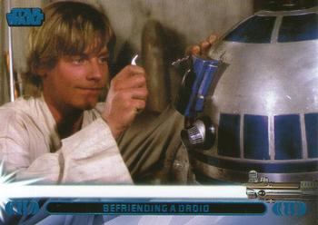 2013 Topps Star Wars: Jedi Legacy - Blue Foil #5L Befriending a Droid / Met and befriended R2 Front