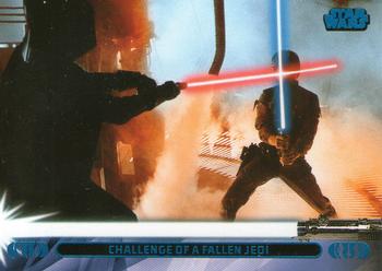 2013 Topps Star Wars: Jedi Legacy - Blue Foil #28L Challenge of a fallen Jedi / Duels Darth Vader Front