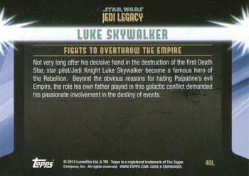 2013 Topps Star Wars: Jedi Legacy - Blue Foil #40L A Galaxy at war / Fights to overthrow the Empire Back
