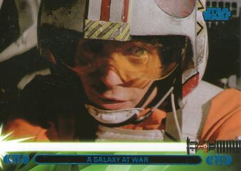 2013 Topps Star Wars: Jedi Legacy - Blue Foil #40L A Galaxy at war / Fights to overthrow the Empire Front