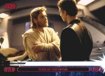 2013 Topps Star Wars: Jedi Legacy - Magenta Foil #20A Fear of Potential / Obi-Wan tries to pace Anakin's training Front