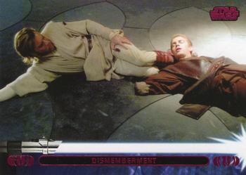 2013 Topps Star Wars: Jedi Legacy - Magenta Foil #30A Dismemberment / Dismembered by Dooku Front
