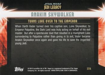 2013 Topps Star Wars: Jedi Legacy - Magenta Foil #37A A Civil Confrontation / Turns Luke over to the Emperor Back