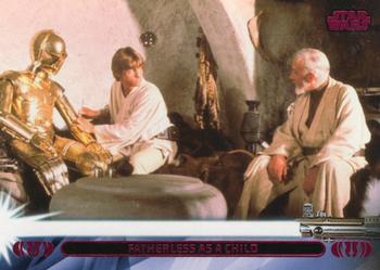 2013 Topps Star Wars: Jedi Legacy - Magenta Foil #2L Fatherless as a Child / Didn't Know the Truth about his Father Front