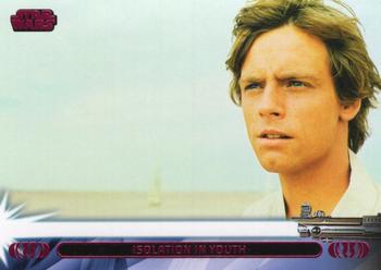 2013 Topps Star Wars: Jedi Legacy - Magenta Foil #4L Isolation in Youth / Lived Out Away from Civilization Front