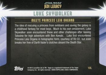 2013 Topps Star Wars: Jedi Legacy - Magenta Foil #10L Introduction to Royalty / Meets Princess Leia Organa Back