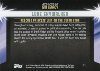 2013 Topps Star Wars: Jedi Legacy - Magenta Foil #11L A Royal Rescue / Rescues Princess Leia on the Death Star Back