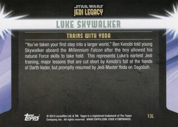 2013 Topps Star Wars: Jedi Legacy - Magenta Foil #13L Late Jedi Training / Trains with Yoda Back
