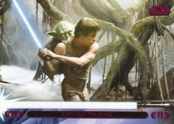 2013 Topps Star Wars: Jedi Legacy - Magenta Foil #13L Late Jedi Training / Trains with Yoda Front