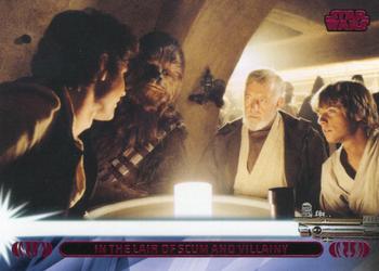 2013 Topps Star Wars: Jedi Legacy - Magenta Foil #27L In the Lair of Scum and Villainy / Luke Enters the Mos Eisley Cantina Front