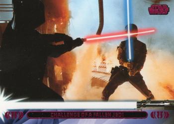 2013 Topps Star Wars: Jedi Legacy - Magenta Foil #28L Challenge of a Fallen Jedi / Duels Darth Vader Front