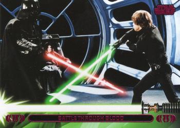 2013 Topps Star Wars: Jedi Legacy - Magenta Foil #41L Battle Through Blood / Battles His Father Front
