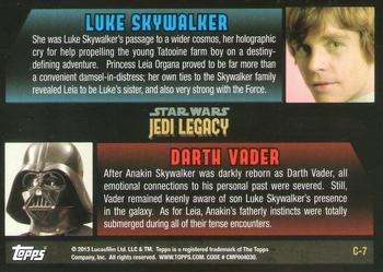 2013 Topps Star Wars: Jedi Legacy - Connections #C-7 Princess Leia Organa Back